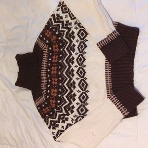 American Eagle Cropped Norwegian Turtleneck Sweater Medium NWT